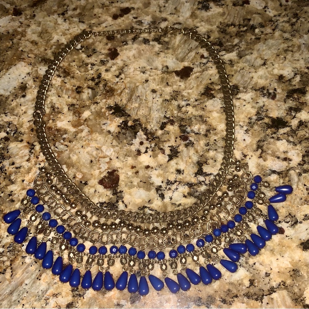 Beaded Statement Piece Necklace, Gorgeous and Adjustable 17-20”